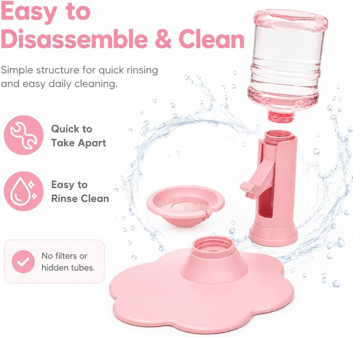 Gravity Cat Water Fountain - Cordless & Silent Pet Waterer (650ml)